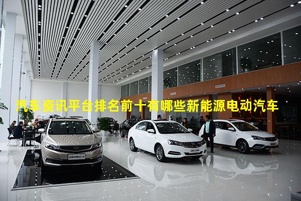 汽车资讯平台排名前十有哪些新能源电动汽车品牌