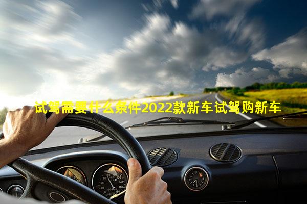 试驾需要什么条件2022款新车试驾购新车要买哪些保险